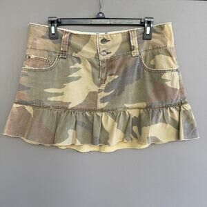 Abercrombie & Fitch Y2K camo micro mini skirt - Size 6 Low Rise Hip Hugger A&F